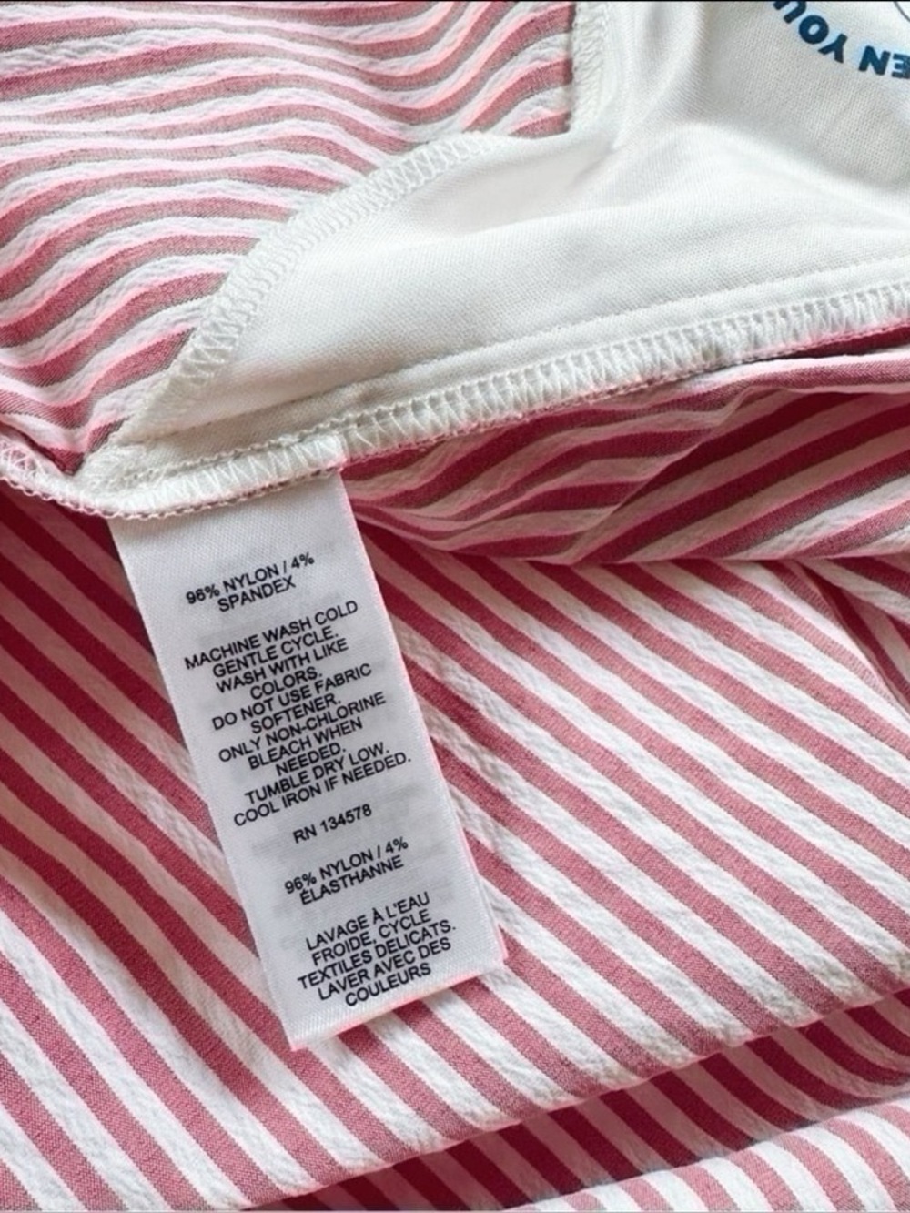 NEW Vineyard Vines Performance Harbor Shirt Dress in Seersucker Red Stripe 00 - Picture 5 of 7